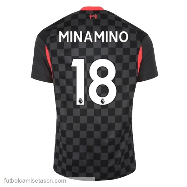 Camiseta Liverpool NO.18 Minamino 3ª 2020/21 Negro